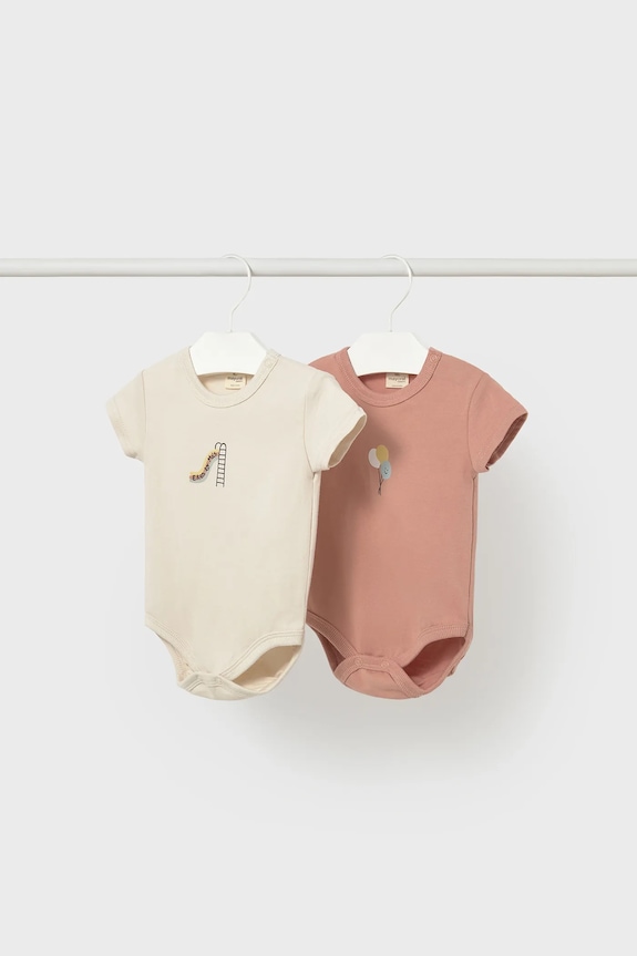 Mayoral Newborn body din bumbac pentru bebeluși 2-pack 2-pack roz 1739.2A.Newborn.PPY2
