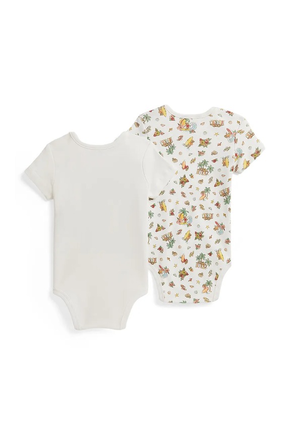 Polo Ralph Lauren body pentru bebeluși, din bumbac pachet de 2 320B14126001 alb SS26