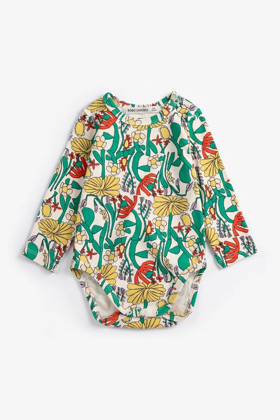 Bobo Choses body niemowlęce Color Herbalist zielony 126AB002