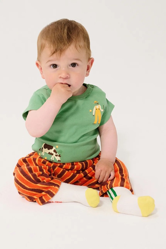 Bobo Choses body niemowlęce Farm Adventure turkusowy 126AB004