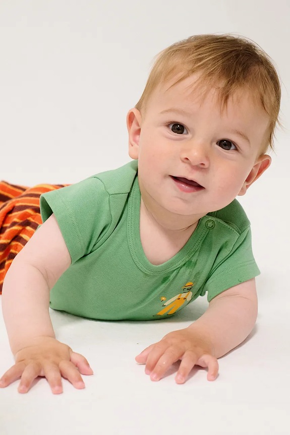 Bobo Choses body niemowlęce Farm Adventure 126AB004 turkusowy