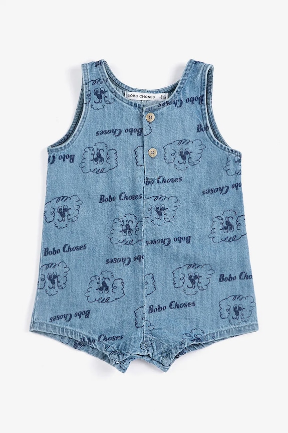 Bobo Choses rampers bawełniany niemowlęcy Pickles The Dog 126AB078 niebieski SS26