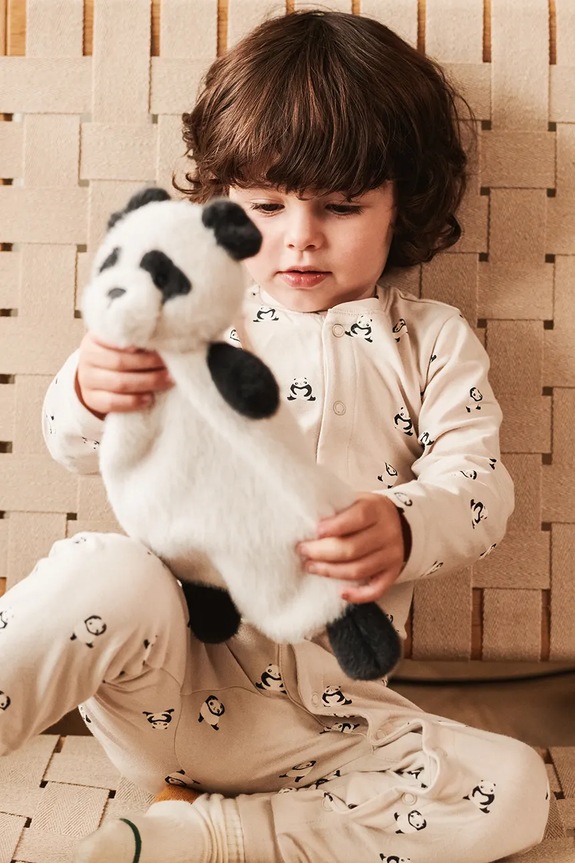 Overal pre bábätká Liewood Birk Printed Pyjamas Jumpsuit béžová LW20677.PPY2