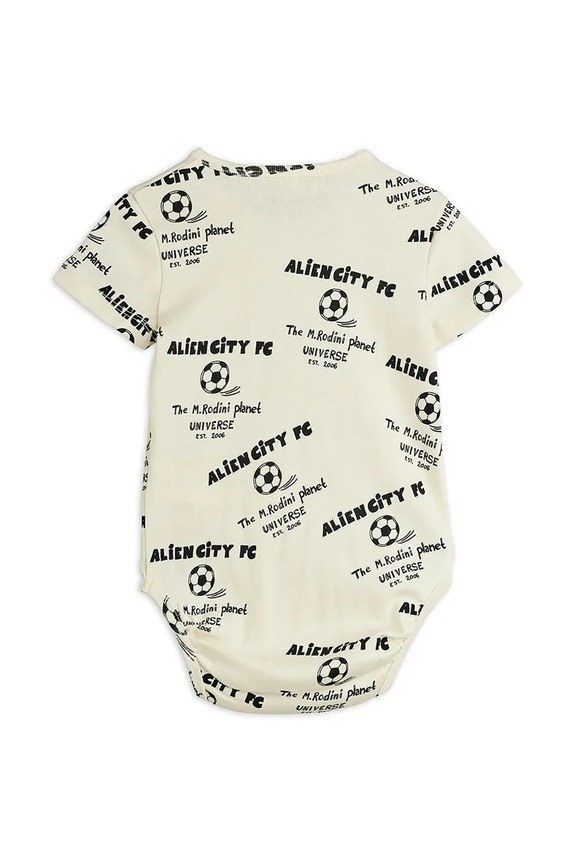 Mini Rodini tuta per neonati in cotone Alien City FC 26240100 bianco SS26