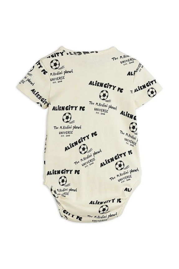 Mini Rodini tuta per neonati in cotone Alien City FC 26240100 bianco SS26