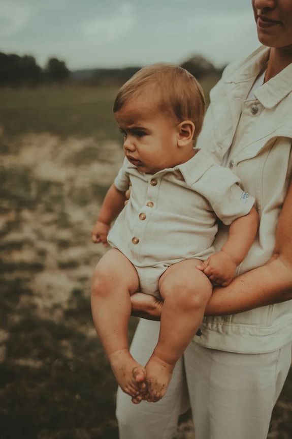 Bodi za bebe Donsje Ulec Romper bež 3032900