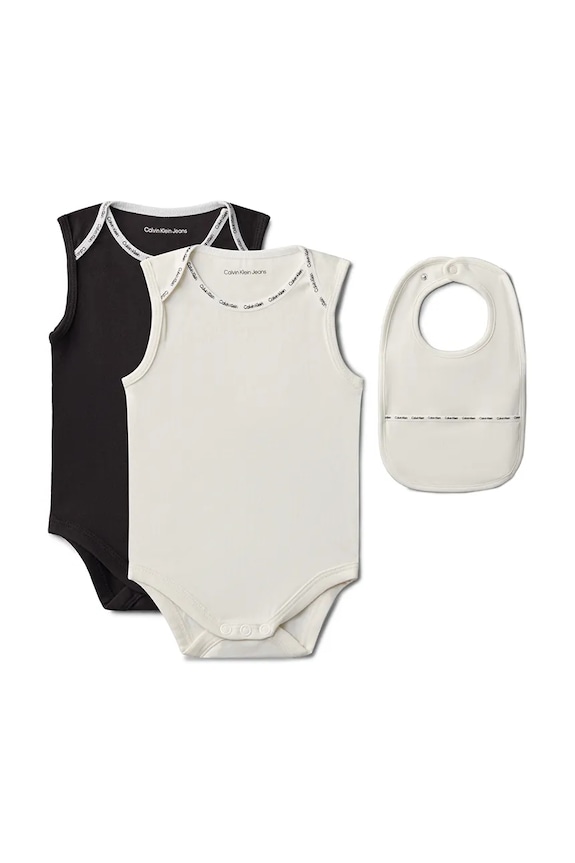 Calvin Klein Jeans body niemowlęce bawełniane 2-pack biały LVCKSJN03Y.PPY2