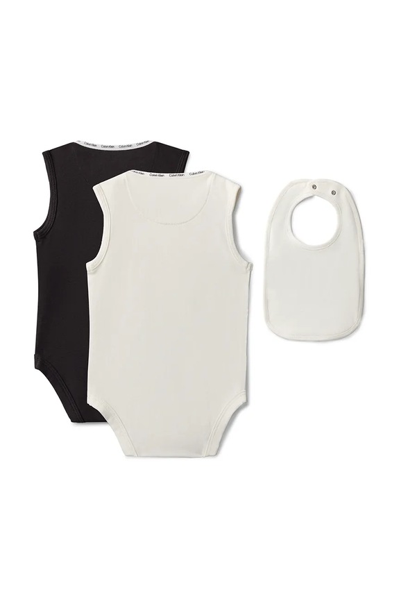 Calvin Klein Jeans body niemowlęce bawełniane 2-pack LVCKSJN03Y.PPY2 biały SS26