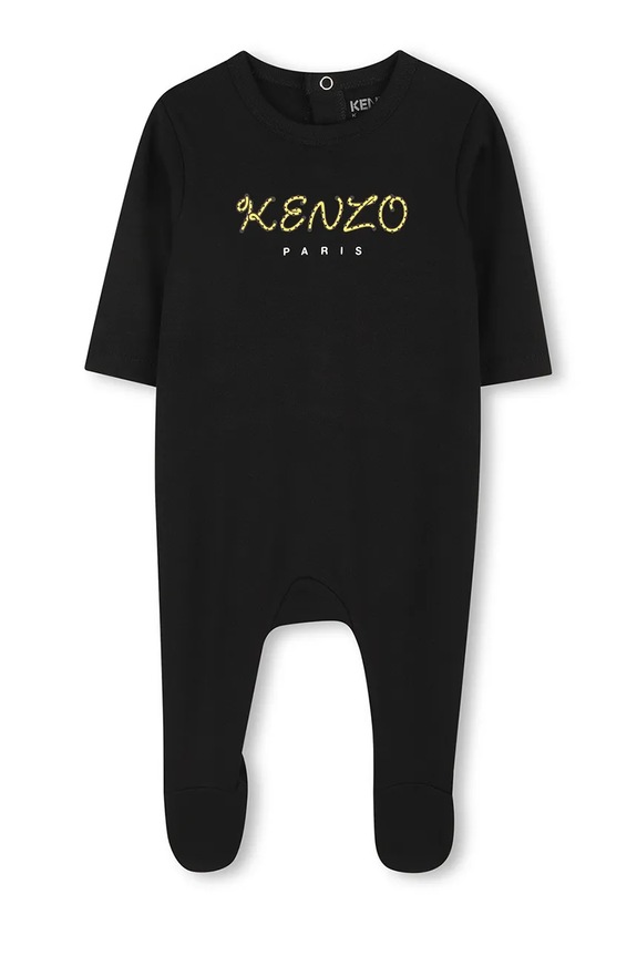 Kenzo Kids śpioszki bawełniane niemowlęce 2-pack czarny K61616