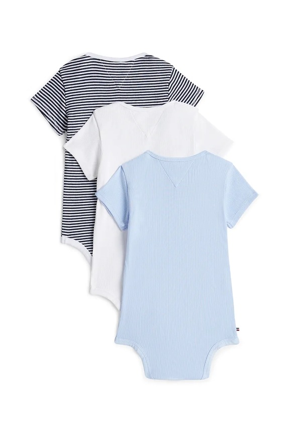 Tommy Hilfiger body pentru copii, din bumbac cu elastan pachet de 3 KN0KN02374.PPY2 albastru SS26