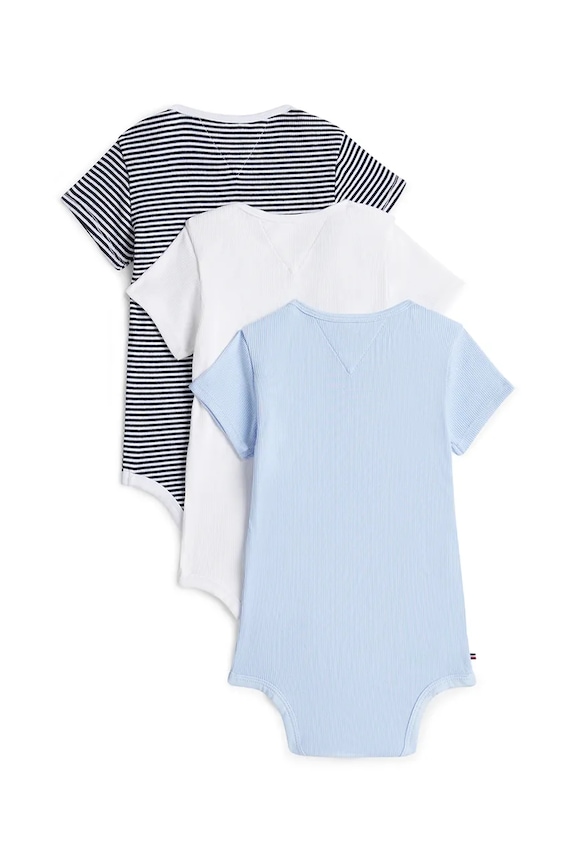 Tommy Hilfiger body pentru copii, din bumbac cu elastan pachet de 3 KN0KN02374.PPY2 albastru SS26