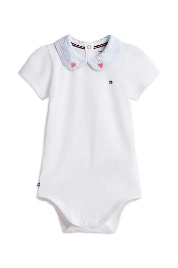 Tommy Hilfiger body dziecięce bawełniane biały KN0KN02364.PPY2