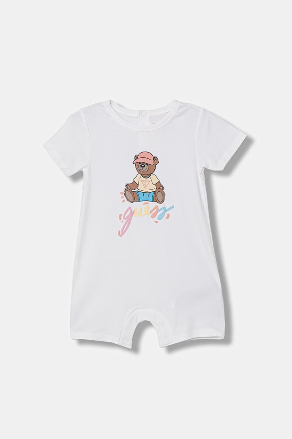Guess body pentru bebeluși, din bumbac alb H6GW06.K6YW1.PPY2.M