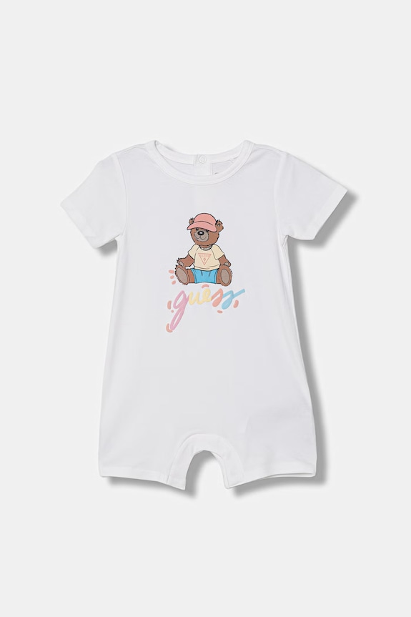 Guess body pentru bebeluși, din bumbac alb H6GW06.K6YW1.PPY2.M