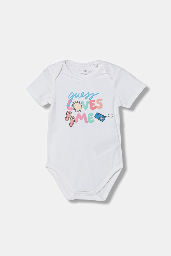 Guess súprava dojčenská bavlnená s elastanom H6GW09.K6YW1.PPY2.M žltá SS26