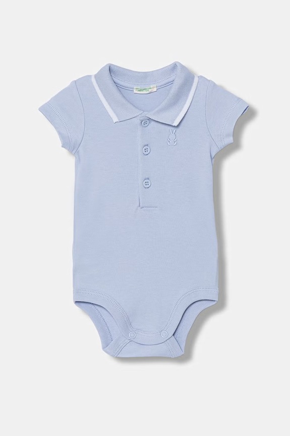 United Colors of Benetton body niemowlęce bawełniane niebieski 3CDIAB00X.W.Stagionale