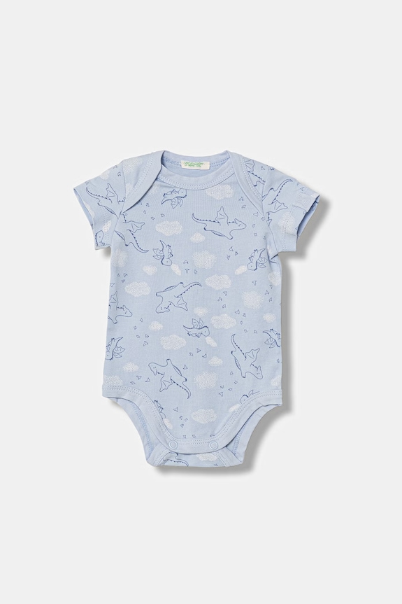 United Colors of Benetton body niemowlęce bawełniane z elastanem 2-pack 3WGGAB010.W.Stagionale biały SS26
