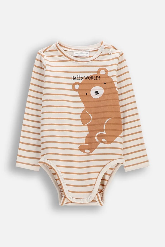 Coccodrillo body detské bavlnené béžová WC6112101HUN