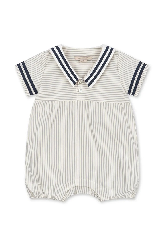 Konges Sløjd overal detský bavlnený ALLIE SAILOR ROMPER GOTS biela KS105254.PPY2