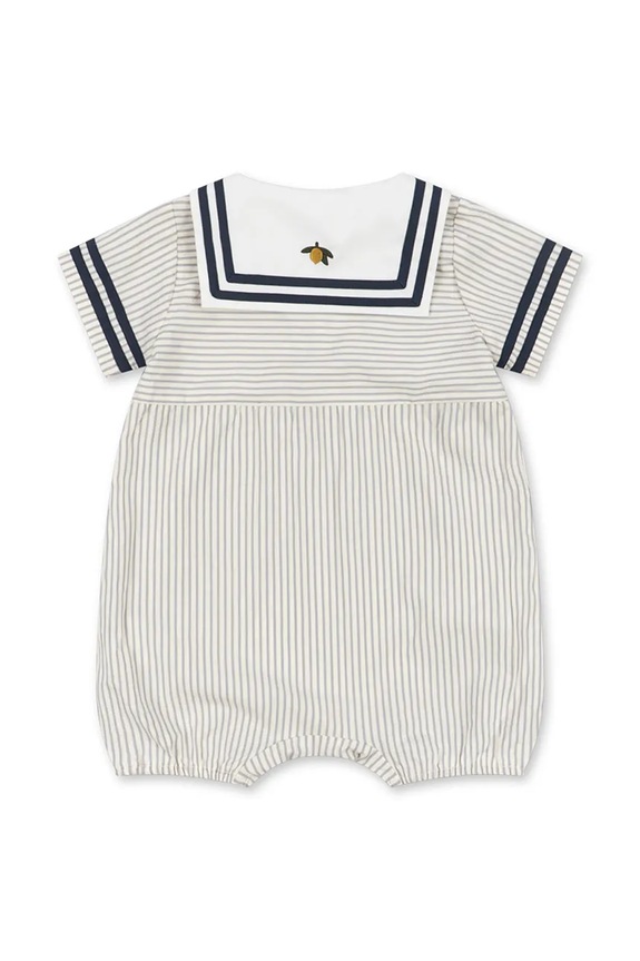 Konges Sløjd overal detský bavlnený ALLIE SAILOR ROMPER GOTS KS105254.PPY2 biela SS26