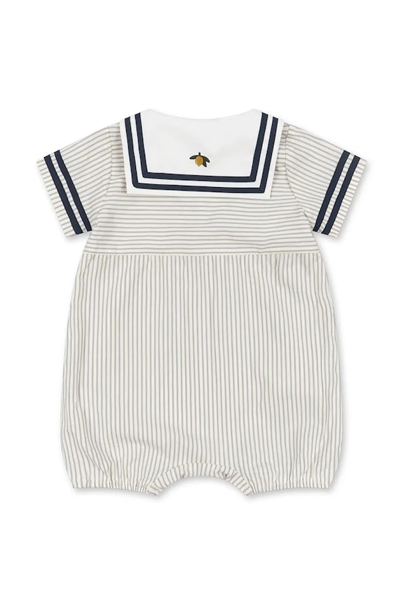 Konges Sløjd overal detský bavlnený ALLIE SAILOR ROMPER GOTS KS105254.PPY2 biela SS26