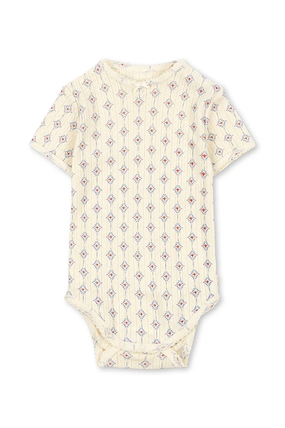 Konges Sløjd κορμάκι βρεφικό βαμβακερό MINNIE SS BODY GOTS μπεζ KS105483.PPY2