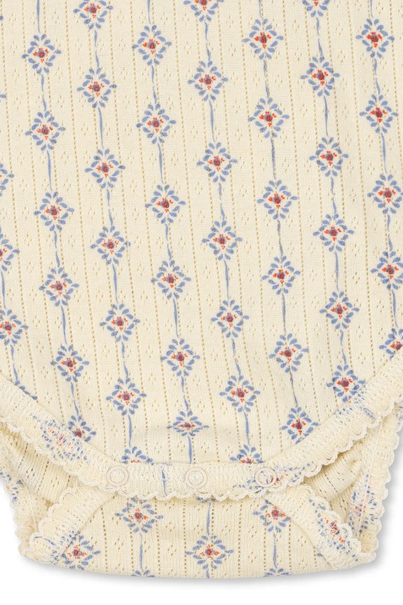 Konges Sløjd κορμάκι βρεφικό βαμβακερό MINNIE SS BODY GOTS μπεζ KS105483.PPY2