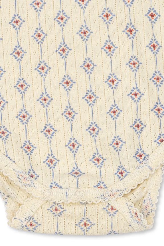 Konges Sløjd κορμάκι βρεφικό βαμβακερό MINNIE SS BODY GOTS μπεζ KS105483.PPY2