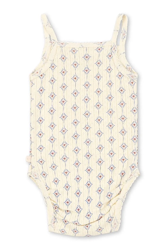 Konges Sløjd body dziecięce bawełniane MINNIE STRAP BODY GOTS KS105484.PPY2 beżowy SS26