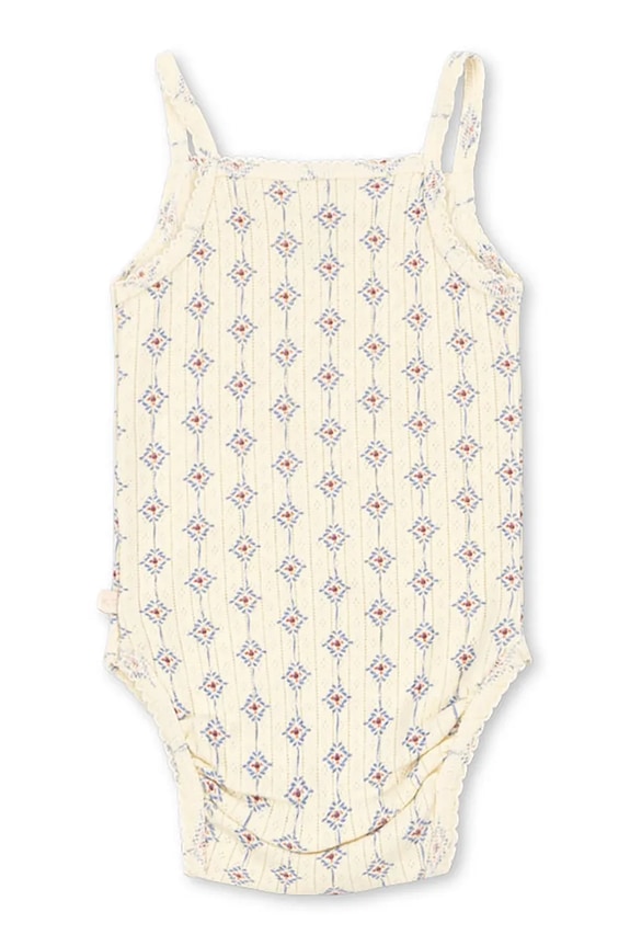 Konges Sløjd body dziecięce bawełniane MINNIE STRAP BODY GOTS KS105484.PPY2 beżowy SS26