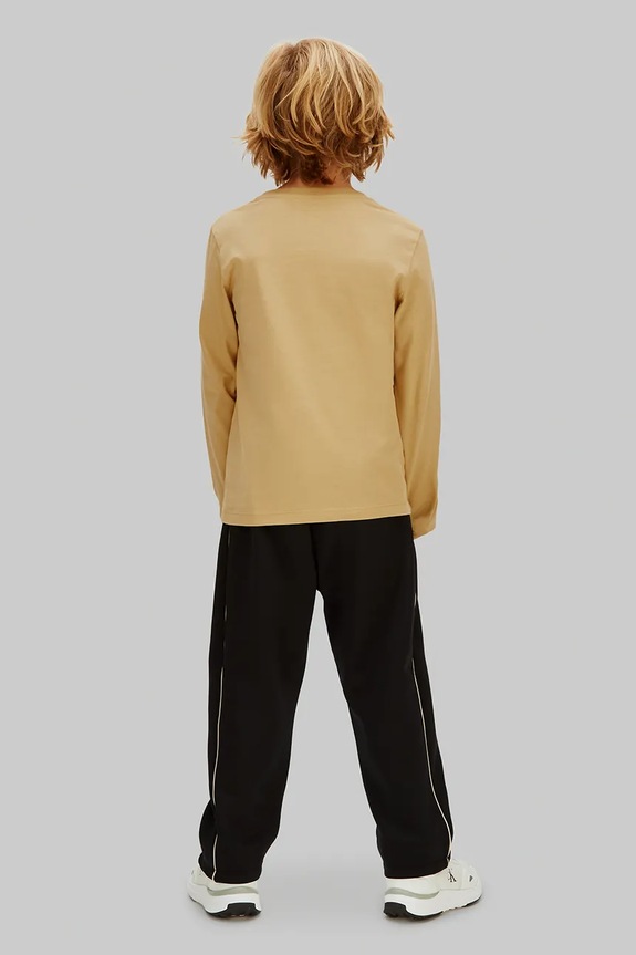 Dječja pamučna majica dugih rukava Calvin Klein Jeans 2-pack bež IB0IB02255.128.176.PPY2
