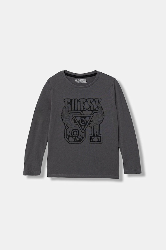 Хлопковый детский лонгслив Guess хлопок серый L6RI00.K8HM4.PPY2