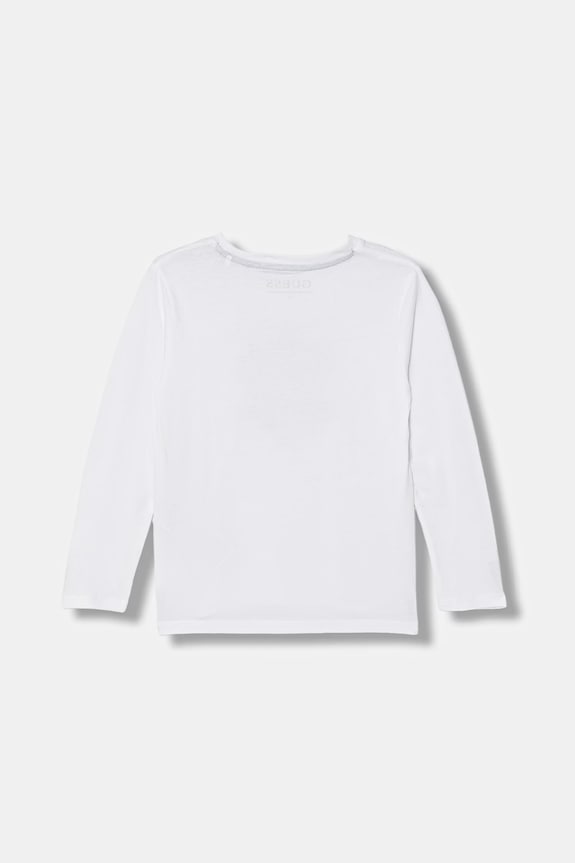 Guess longsleeve din bumbac pentru copii N6RI19.K8HM4.PPY2 alb SS26