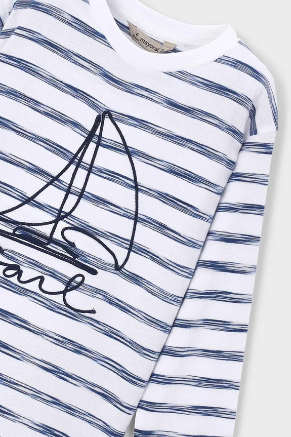 Fiú Mayoral gyerek pamut hosszú ujjú felső 3083.5A.Mini.PPY2 fehér