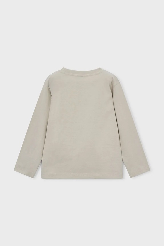 Băieți Mayoral longsleeve din bumbac pentru copii 3084.5E.Mini.PPY2 bej