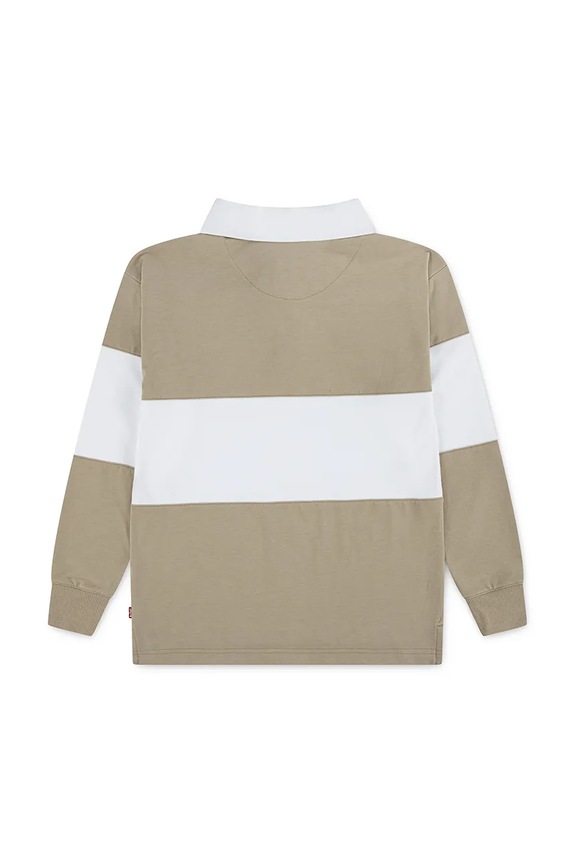 Dječja majica dugih rukava Levi's TIMELESS RUGBY POLO 8EP601 bež SS26