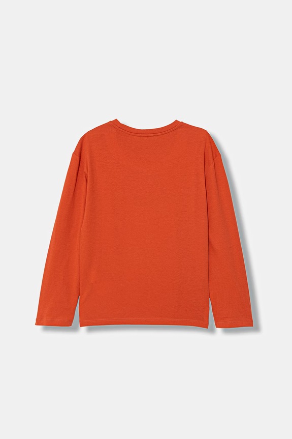 United Colors of Benetton Majica z dolgimi rokavi otroška bombažna 3I1XC10S2.G.Stagionale rdeča SS26