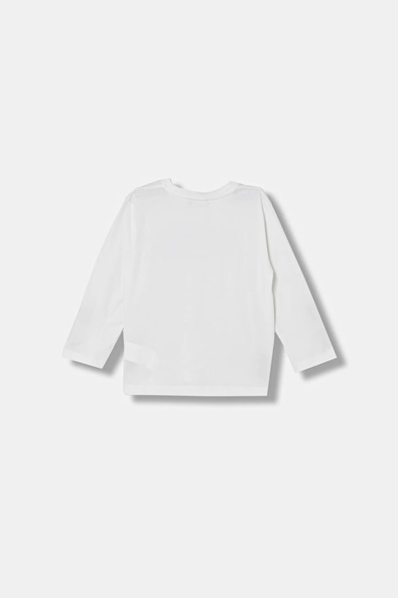 United Colors of Benetton longsleeve din bumbac pentru copii 3I1XG10LM.P.Stagionale alb SS26
