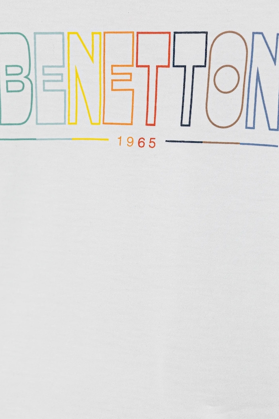 Băieți United Colors of Benetton longsleeve din bumbac pentru copii 3I1XG10LM.P.Stagionale alb