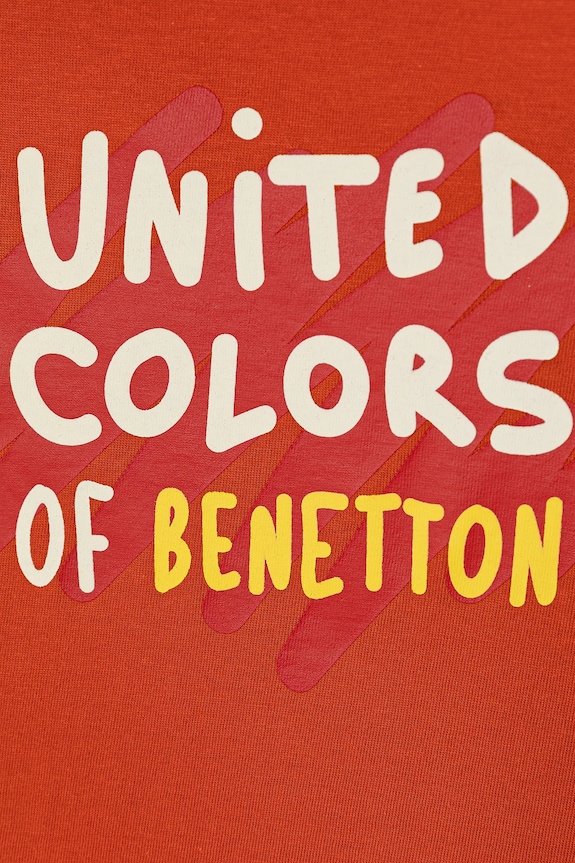 Chlapec Detská bavlnená košeľa s dlhým rukávom United Colors of Benetton 3I1XG10LM.P.Stagionale oranžová