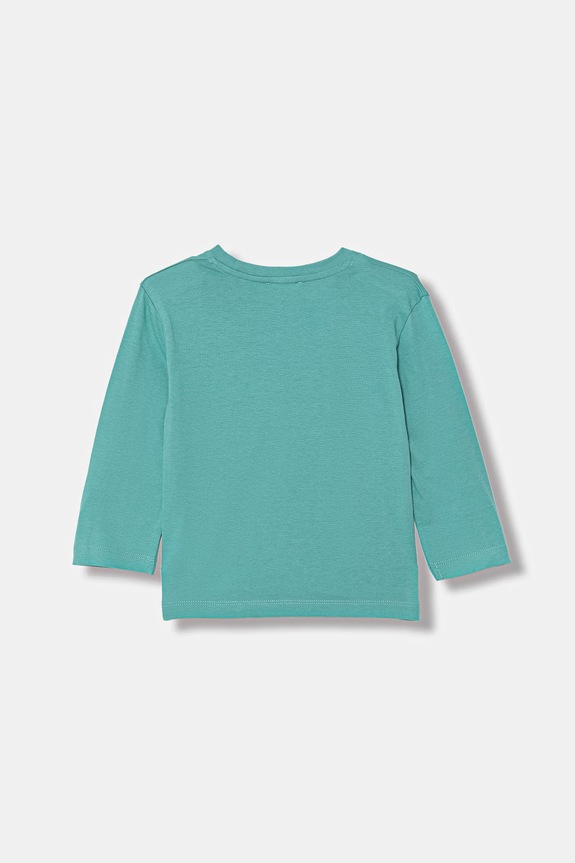 United Colors of Benetton longsleeve din bumbac pentru copii 3I1XG10LM.P.Stagionale turcoaz SS26
