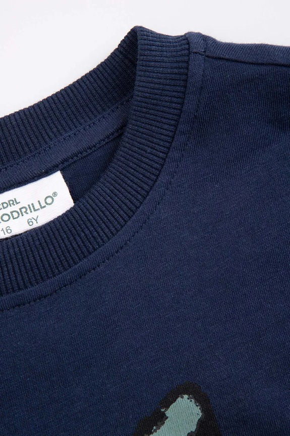 Chłopiec Coccodrillo longsleeve bawełniany WC6143103VBA niebieski