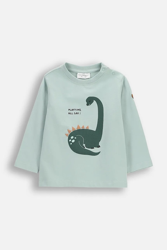 Coccodrillo longsleeve niemowlęcy z elastanem turkusowy WC6143103HBN