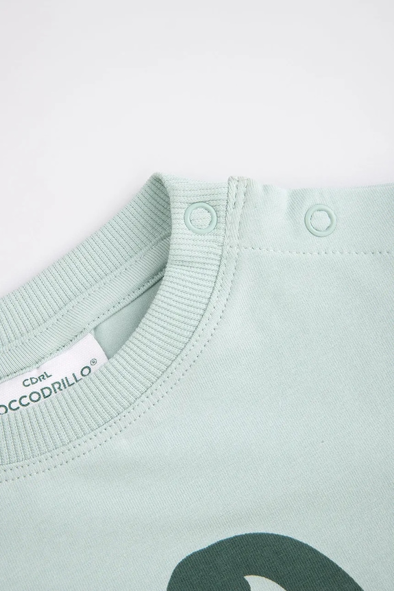Chłopiec Coccodrillo longsleeve niemowlęcy WC6143103HBN turkusowy