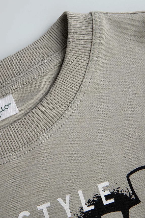 Chłopiec Coccodrillo longsleeve bawełniany dziecięcy WC6143101RBJ szary