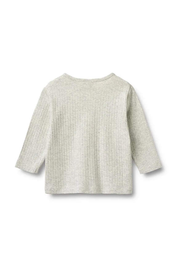 Wheat longsleeve din bumbac pentru bebeluși 6181.020.GOTS gri SS26