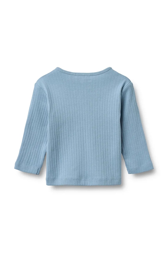 Wheat longsleeve din bumbac pentru bebeluși 6181.020.GOTS albastru SS26