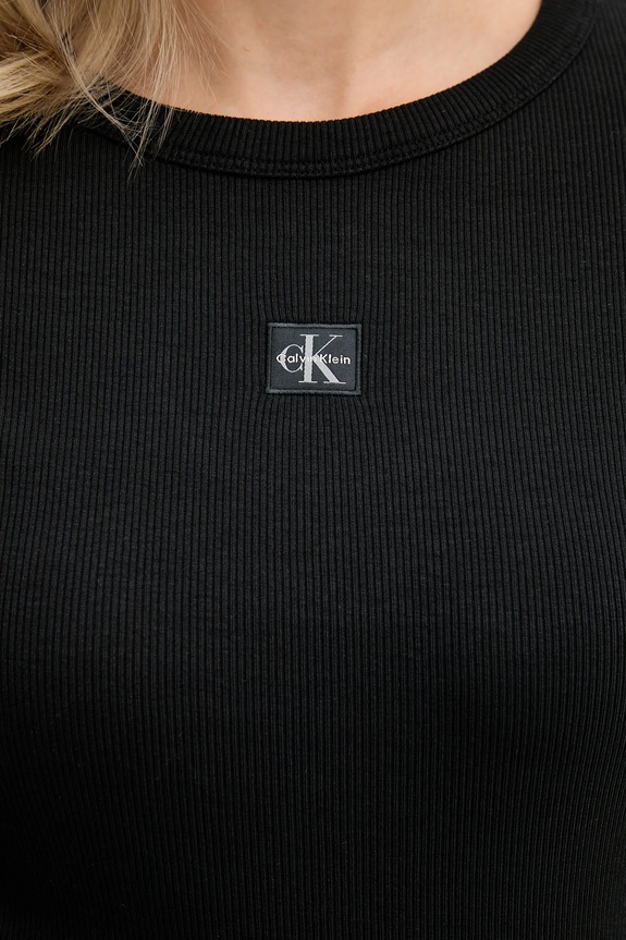 Μακρυμάνικο Calvin Klein Jeans LV047E205G μαύρο