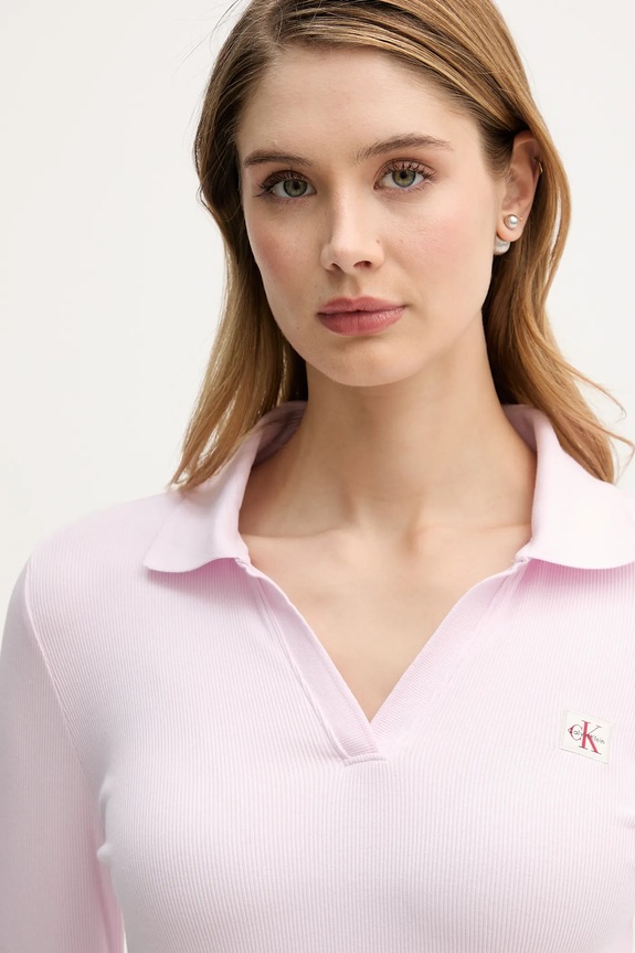 Calvin Klein Jeans longsleeve różowy LV047E203G