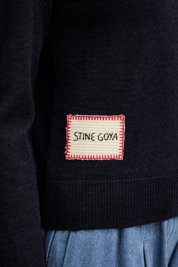 Vlněný svetr Stine Goya SG.SS26.K073.2478 námořnická modř